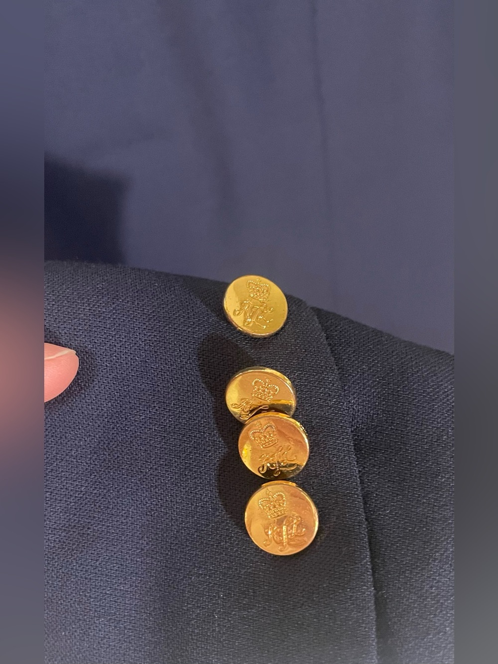 Ralph Lauren Blazer Wool Women’s 10 Navy RL Crown Crest Buttons Preppy Academia - Picture 10 of 10